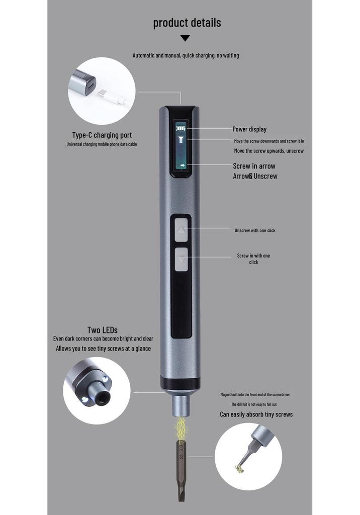 Rechargeable 35-in-1 Mini Precision Electric Screwdriver Set