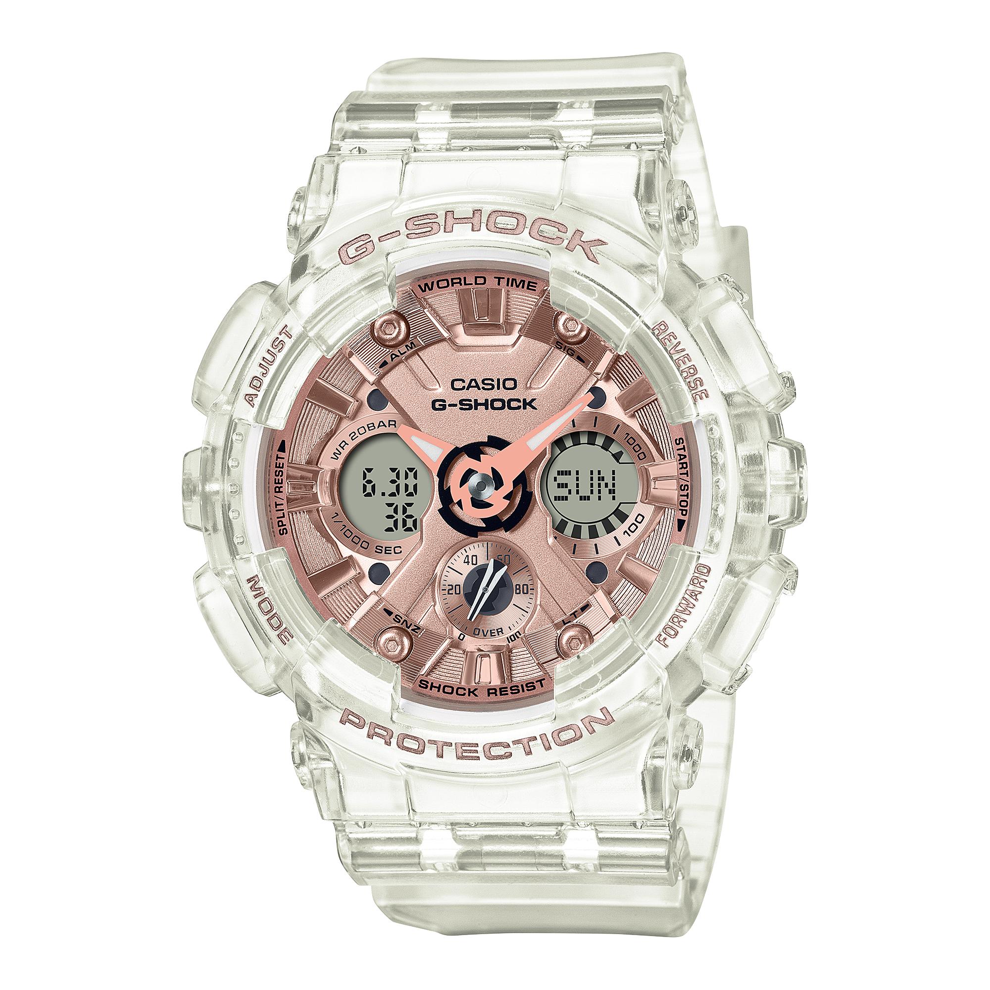 Casio G-SHOCK Men s Resin 200M Water Resistant Digital Shock Resistant Quartz Watch GMA-S120SR-7A белый