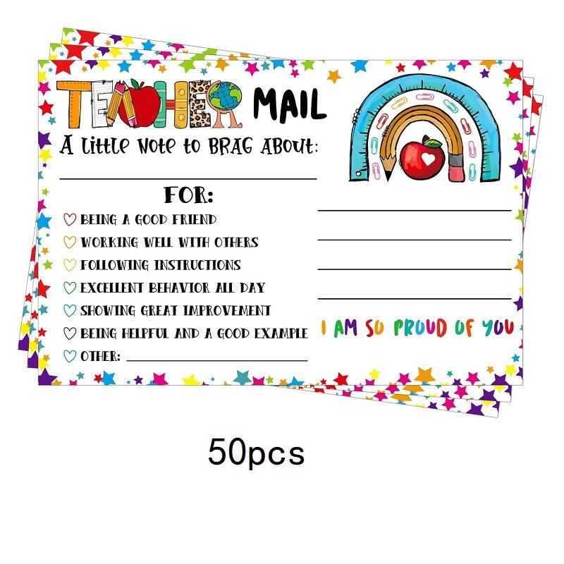 50 Cards, Email Cards, Greeting Cards, Teacher Classroom Supplies, Positive Behavior Incentives, Postcards, Blank Spaces Can Be Handwritten