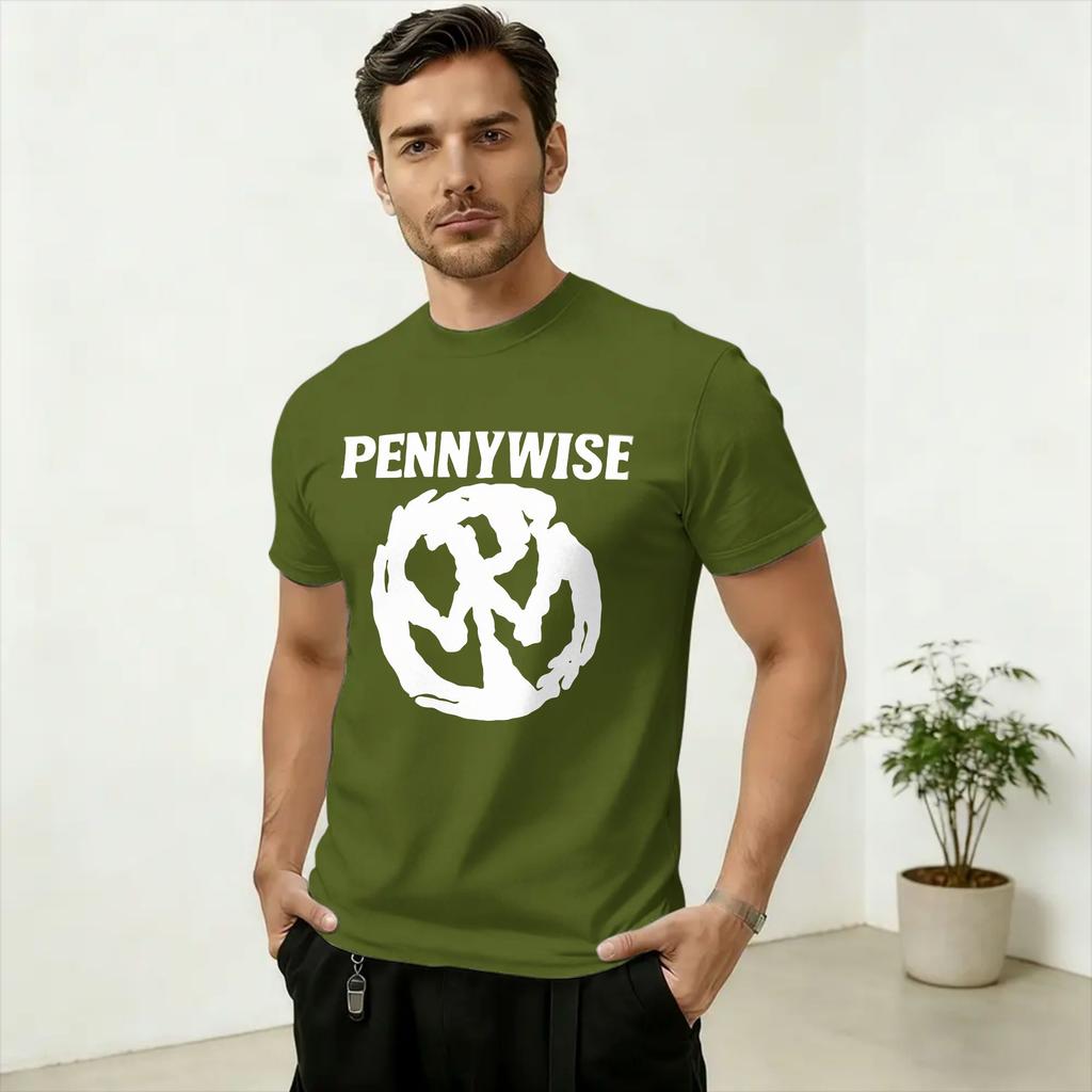 Punk Art Pennywise Band Merch Unisex T-Shirt Lustiges T-Shirt Kurzarm Rundhals T-Shirt Baumwolle 4XL 5XL 6XL Kleidung