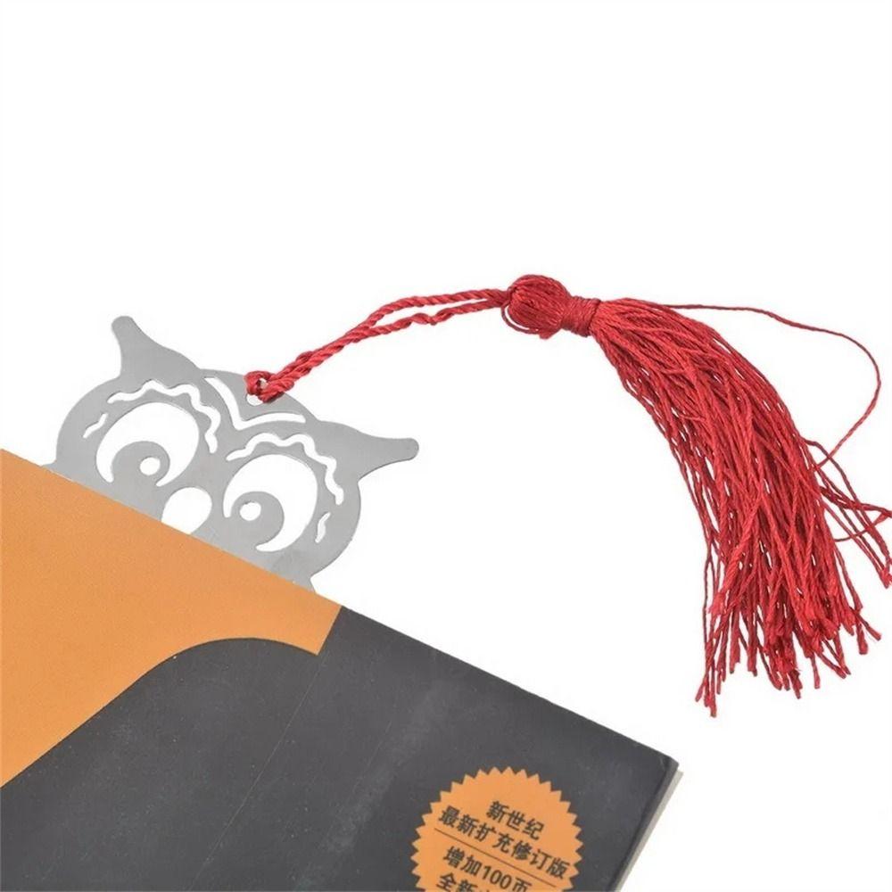 With Tassels Book Marker Snowfake Metal Book Clip Owl Book Markers  Student Children