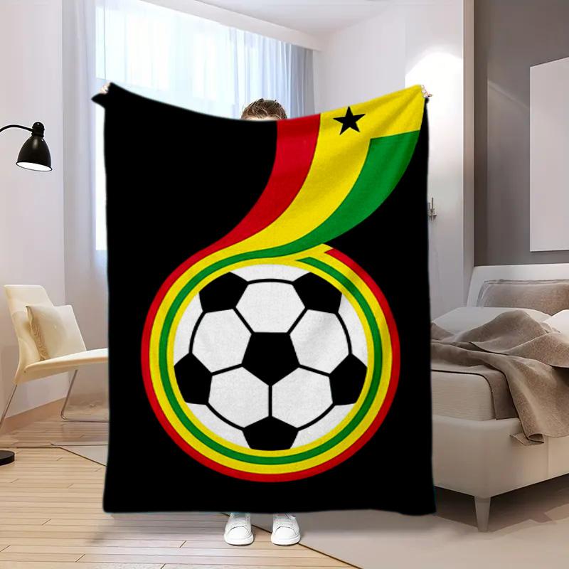 1PC Football pattern blanket, all season lightweight home office outdoor nap multifunctional blanket