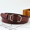 Girl Leather Belt Minimalist Decorative No Hole Adjustment Design Modern Elegant