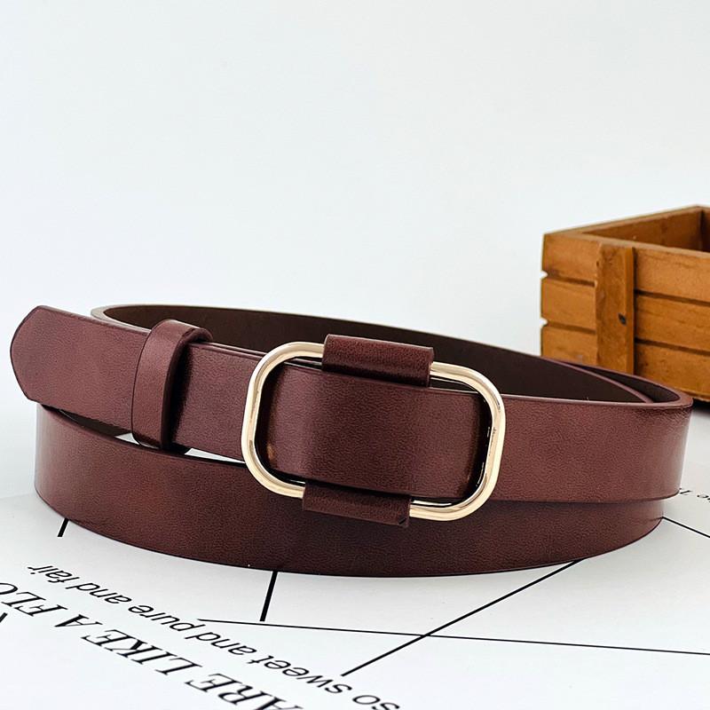 Girl Leather Belt Minimalist Decorative No Hole Adjustment Design Modern Elegant