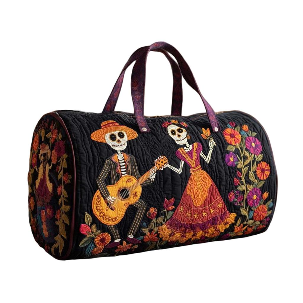 Gesteppte Baumwoll-Reise-Duffeltasche mit Fußball-Print, Stilvolle Yoga-Handtasche