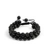 Unisex Beaded Bracelet: Tiger Eye, Silver Obsidian, Hematite, Lava Stone, Handmade 8mm Rope