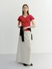 Deonseuteu A-Line Maxi Skirt_Udsk6B222_Ivory