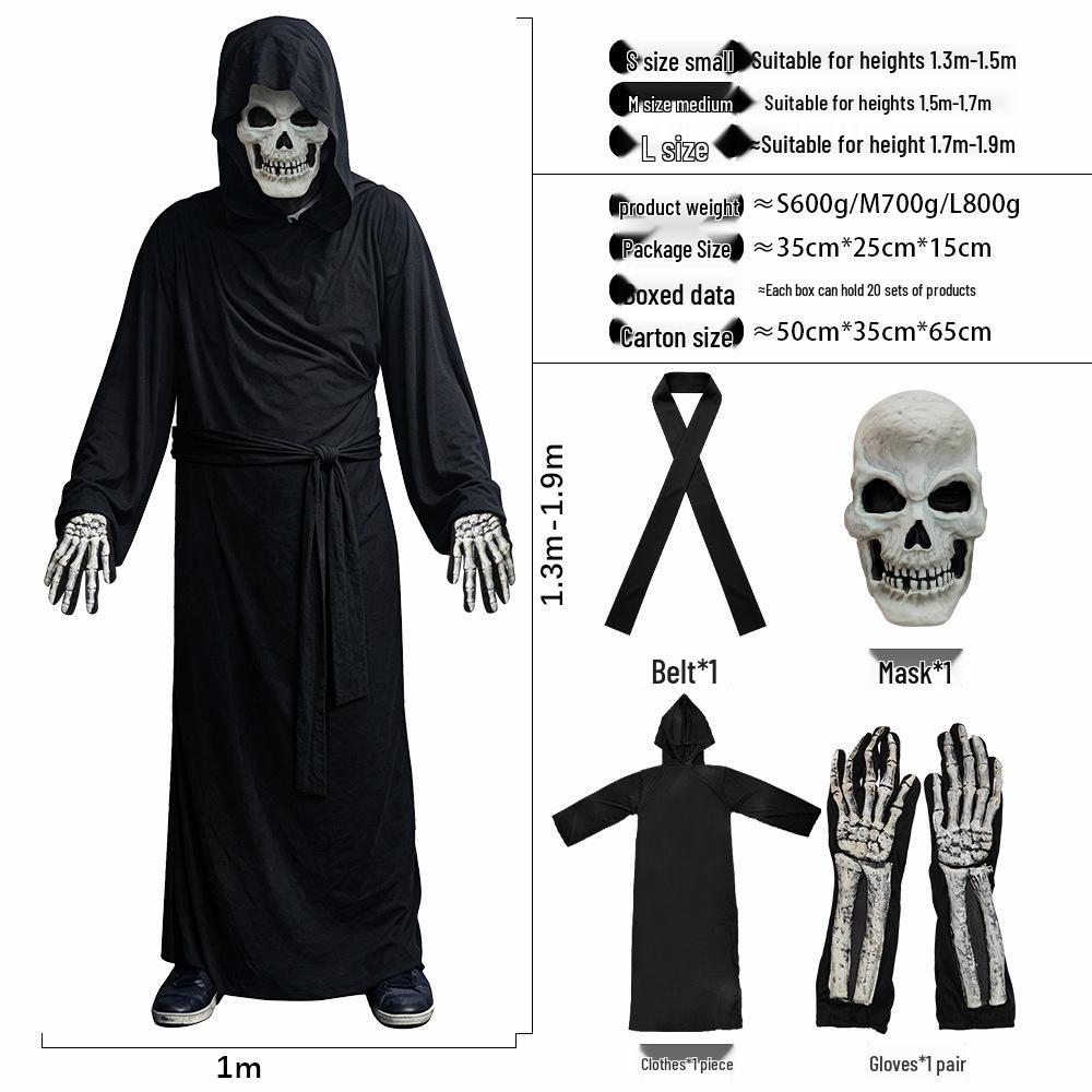 Burnt Zombie Costume Set: Halloween Masquerade Party and Haunted House Props