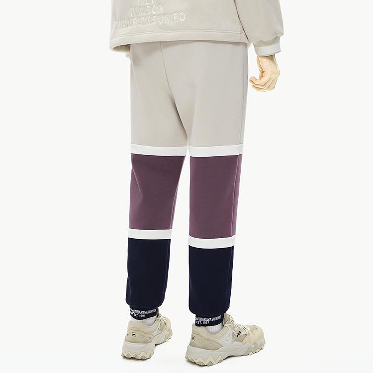 FILA X MIHARA YASUHIRO Color Block Knit Casual Pants Men bottoms Cactus-Gray Pink F11M243601F-LP