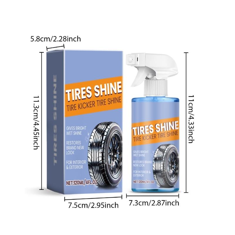 Quick Drying Tire Dressing Tire Shine Sprayer 120ml High Gloss Professional Tyre Shine Tire Coating Sprayer