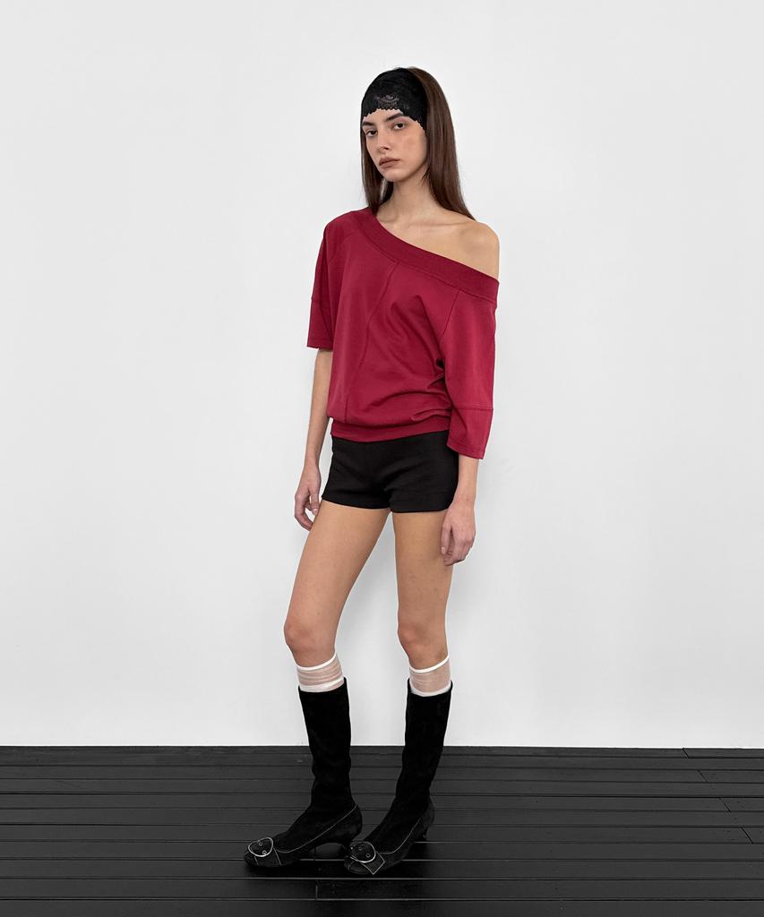 Saendeulig Multi-Neck Tee_Wine