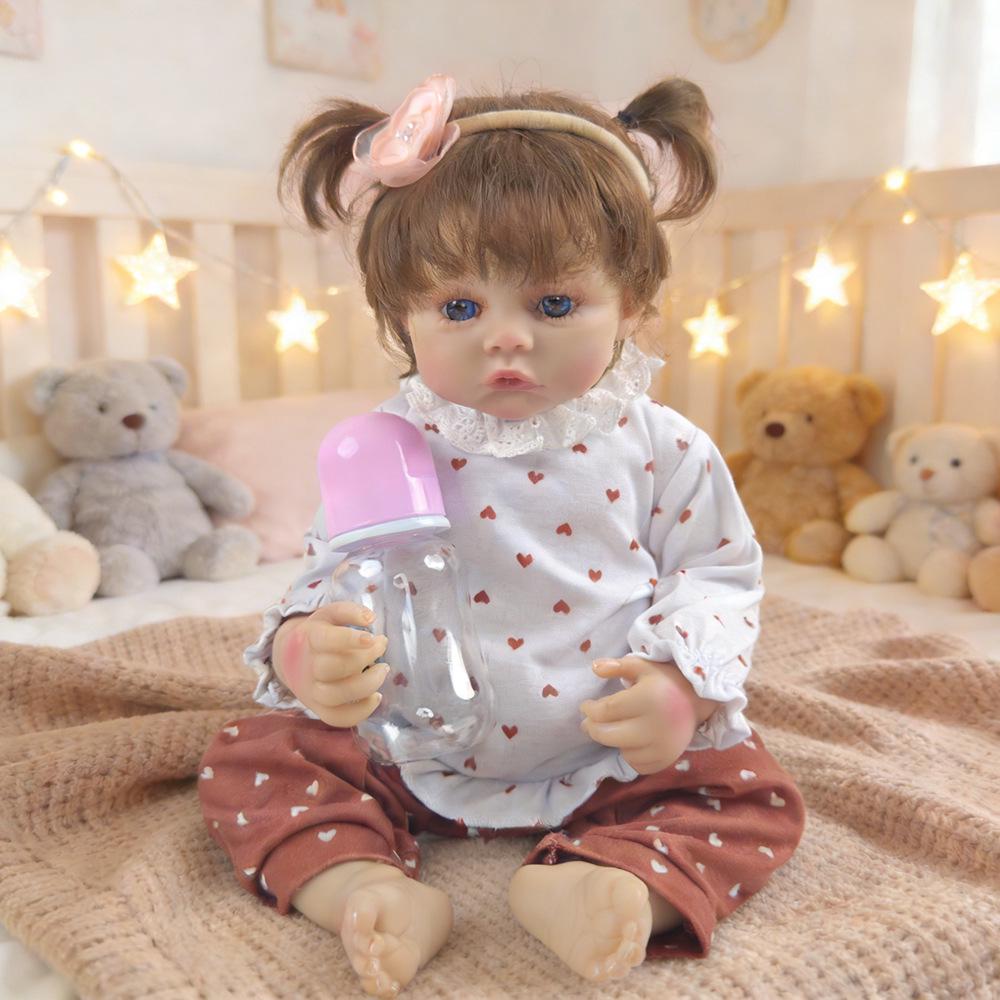 18-Inch Realistic Reborn Baby Girl Doll - 46cm Playhouse Companion Toy