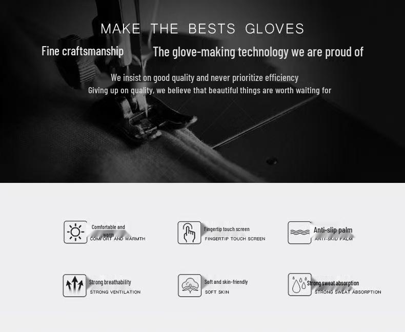 Men's Warm Waterproof Cycling Gloves - Touchscreen, Non-Slip, Cold-Proof for Autumn/Winter