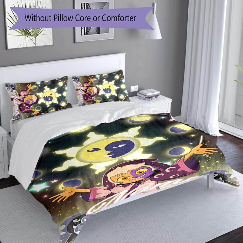 3pcs Custom Name The Owl House Bedding Set,Includes 1 Duvet Cover and 2 Pillowcases,All-season Bedroom Decor
