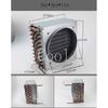 265*135*265mm Condenser With Fan Refrigerator Freezer Water-cooled Air-cooled Heat Exchanger Copper Tube Aluminum Fin Radiator