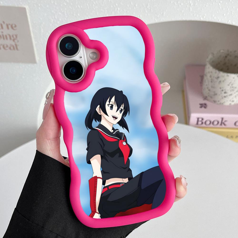 

Akame Kurome Wavy Edge TPU Mobile Phone Case for iPhone 17 16 15 14 13 12 11 Air Pro Max Plus Colorful Cover iPhone 15 Plus