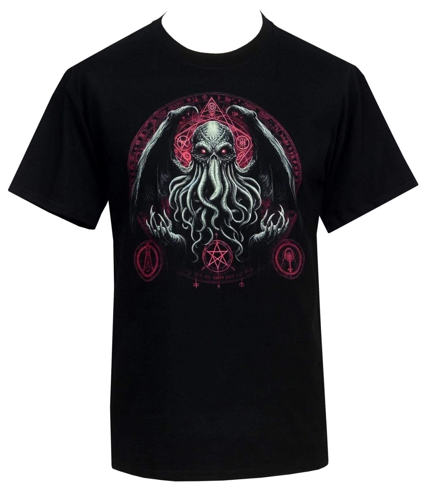 

Cthulhu Men s Horror T-Shirt H P Lovecraft Cryptid Lovecraftian Tentacles L