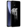 Animal Elephant Black Silicone Phone Case For Xiaomi Mi 9 SE 8 10T 11 12 13 Lite 9T 11T 12S 12T 13T 14 Pro 5G NE 11i 12X