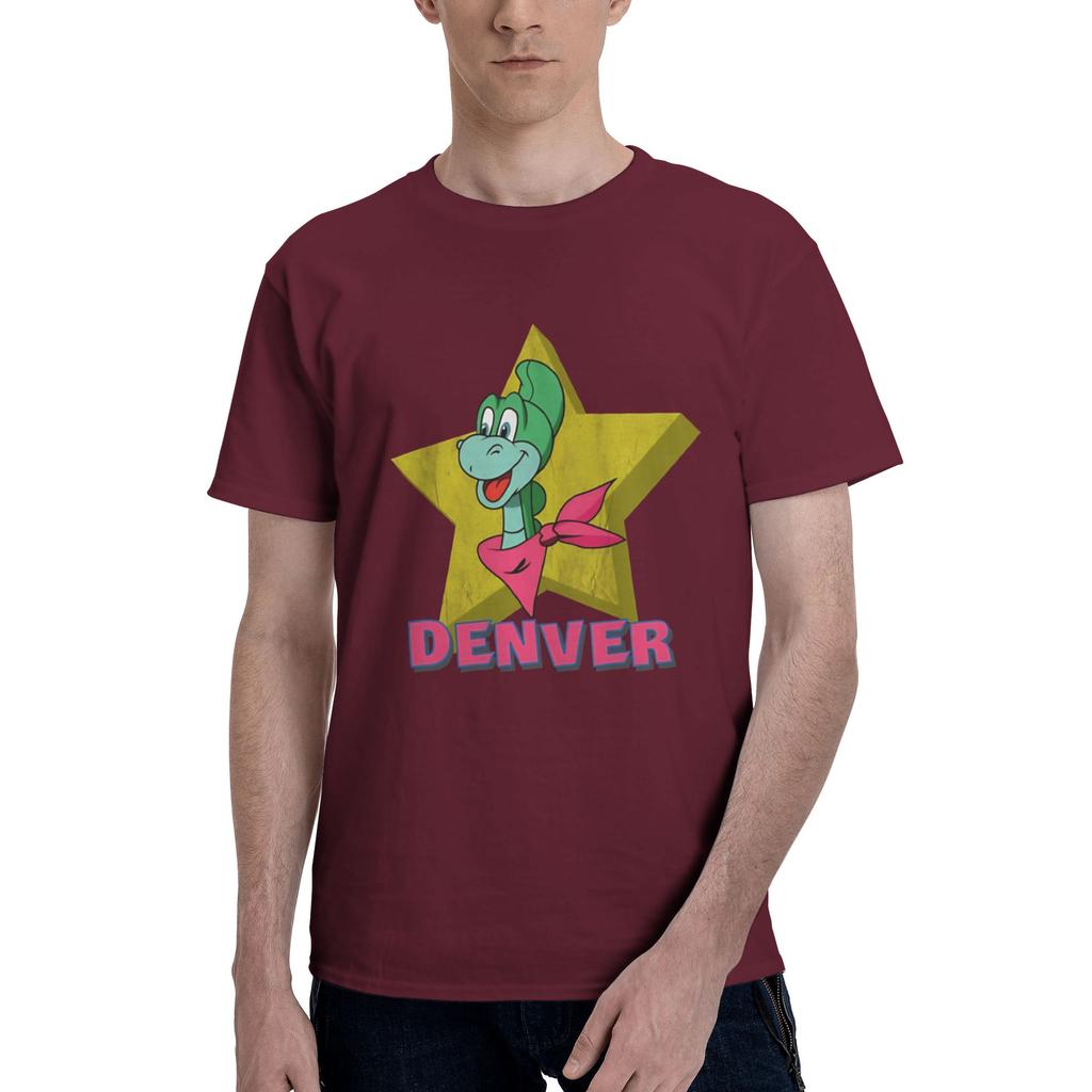 Funny Men T Shirt Denver the Last Dinosaur Funny Tees Short Sleeve Crewneck Cotton Gift Idea Tops TShirt