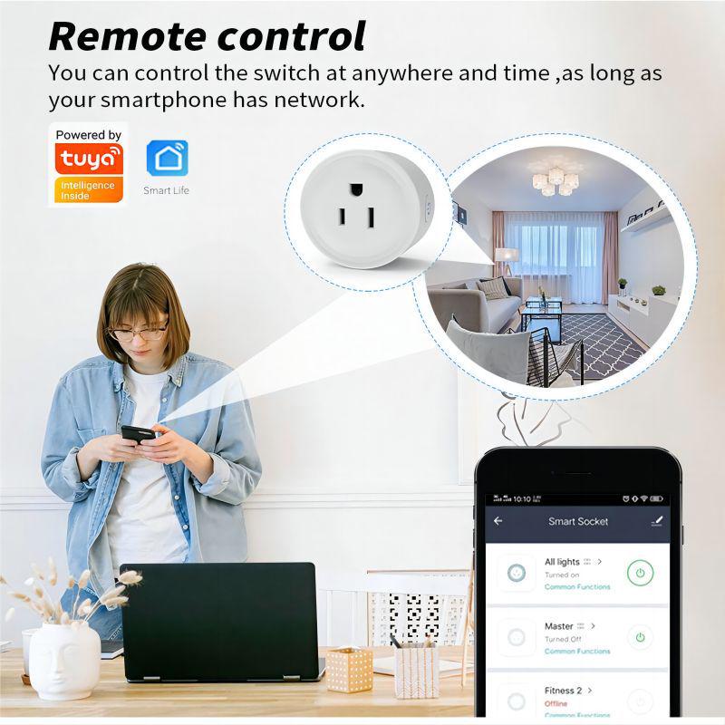 US Standard Smart WiFi Socket with Alexa Voice Control & Mobile App Timer