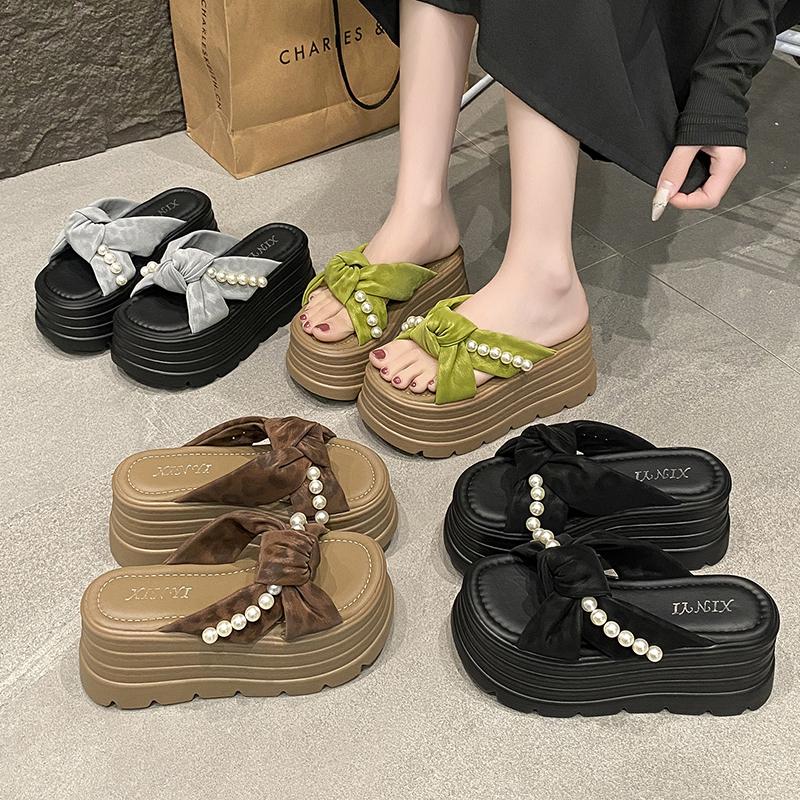 Mode Damen Schuhe Hausschuhe Plateau Pantoletten auf einem Keilabsatz 2025 Schuhe auf einem Keilabsatz Damen Pantoletten Outdoor Pantoffeln Pantoletten Plateau