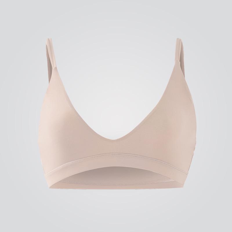 Seamless Deep V Wire-Free Triangle Bralette - Ultra-Thin Double-Layer
