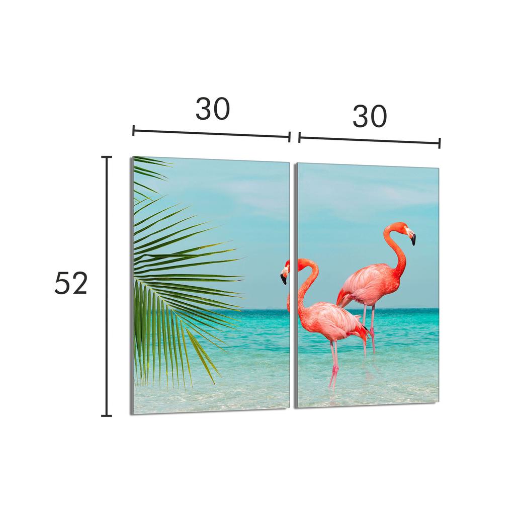 Szklana płyta ochronna na kuchenkę 2x30x52 Flaming