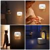 Led Night Light With Motion Sensor EU US Socket AC 85-265V Pir Human Induction Lamp 3 Colors Plug In Wall For Bedroom Hallway