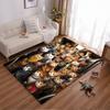 Cute Cats In Colorful Outfits Pattern Carpet for Living Room Decor Suitable for Use As an Anti-slip for Living Room Bedroom Sofas