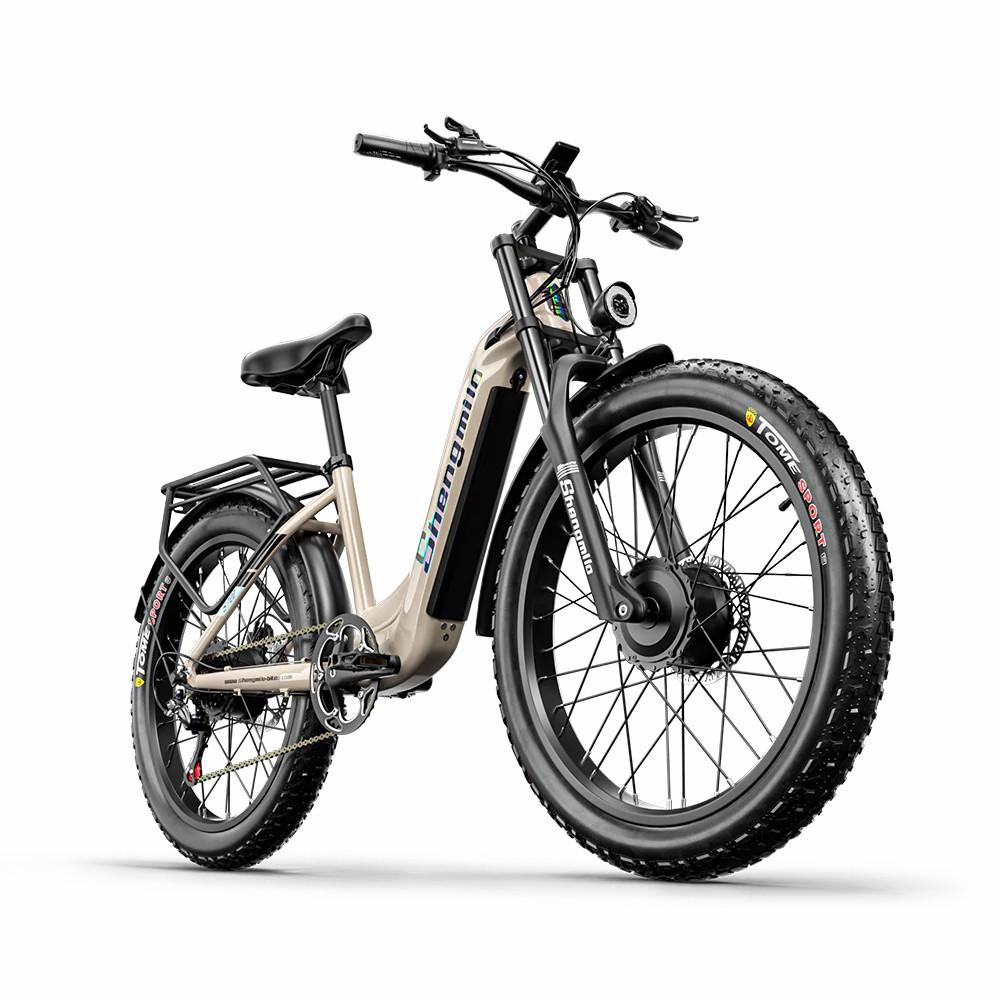 Electric Bicycle Shengmilo S700 1000Wx2 Motor 26" Fat Tire Adult Electric Bike 48V 17.5AH Dual Disc Brake Shimano 7 Speed Max Load 150Kg