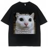 Goofy Ahh Cat T Shirt Meme Dank Cursed Weirdcore Cringey TShirts Unisex Women I Got Too Silly Tshirt Huh Cat Memebn Crying Cat