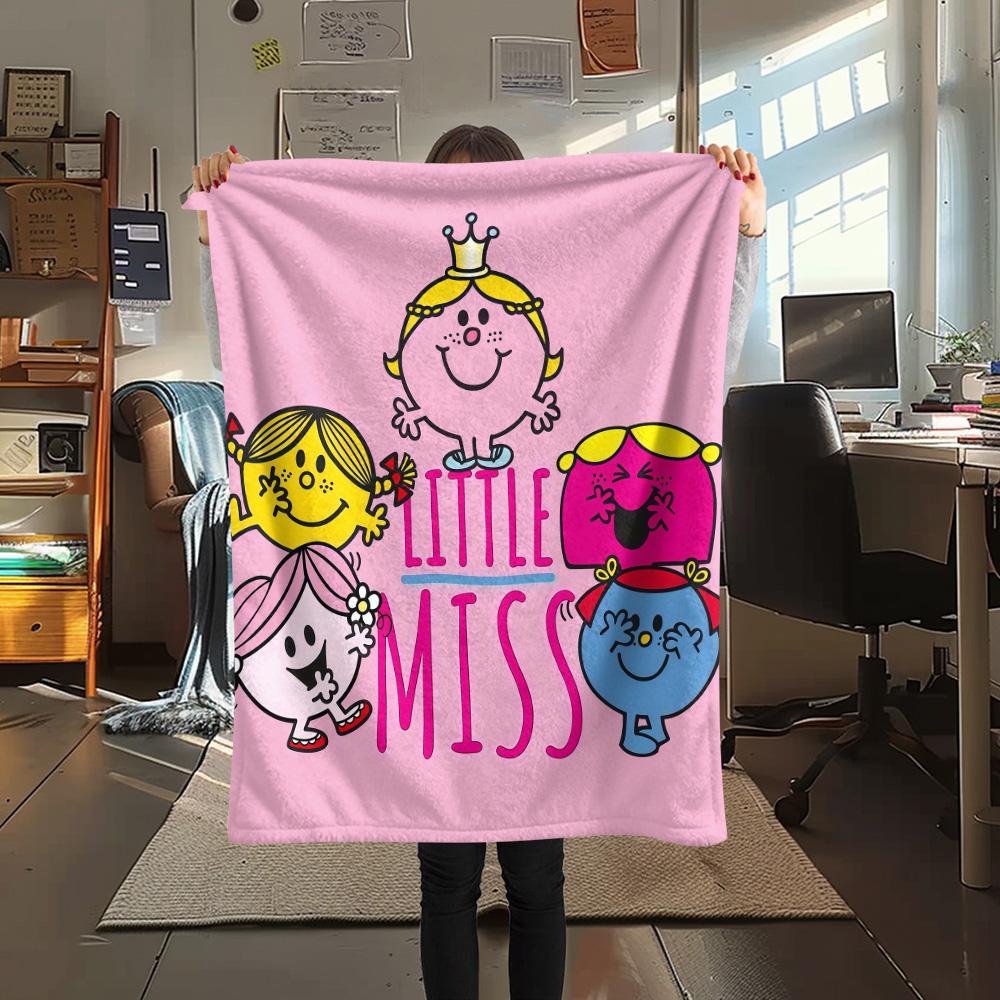 Mr. Men and Little Miss2 Flannel Blanket, High quality Comfortable for All Seasons, Home Decor, Warmth and Comfort