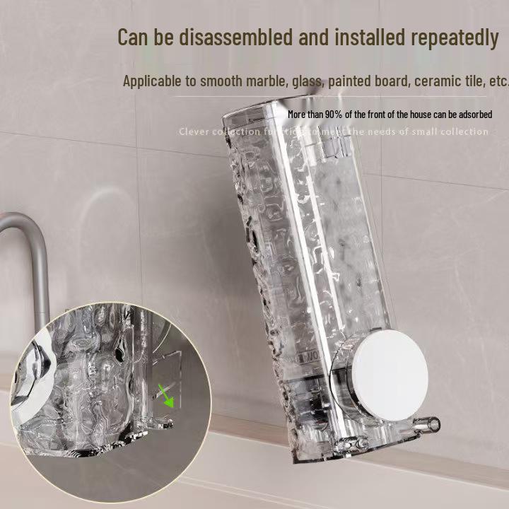 Luxury Corrugated Soap Dispenser with Suction Cup for Bathroom and Shower