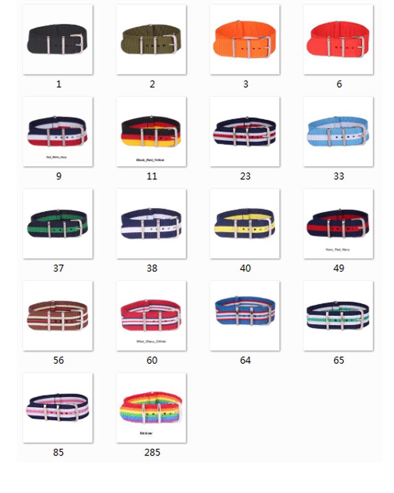 14mm Gestreiftes Farbverlauf Nylon Uhrenarmband für Kinder & Frauen