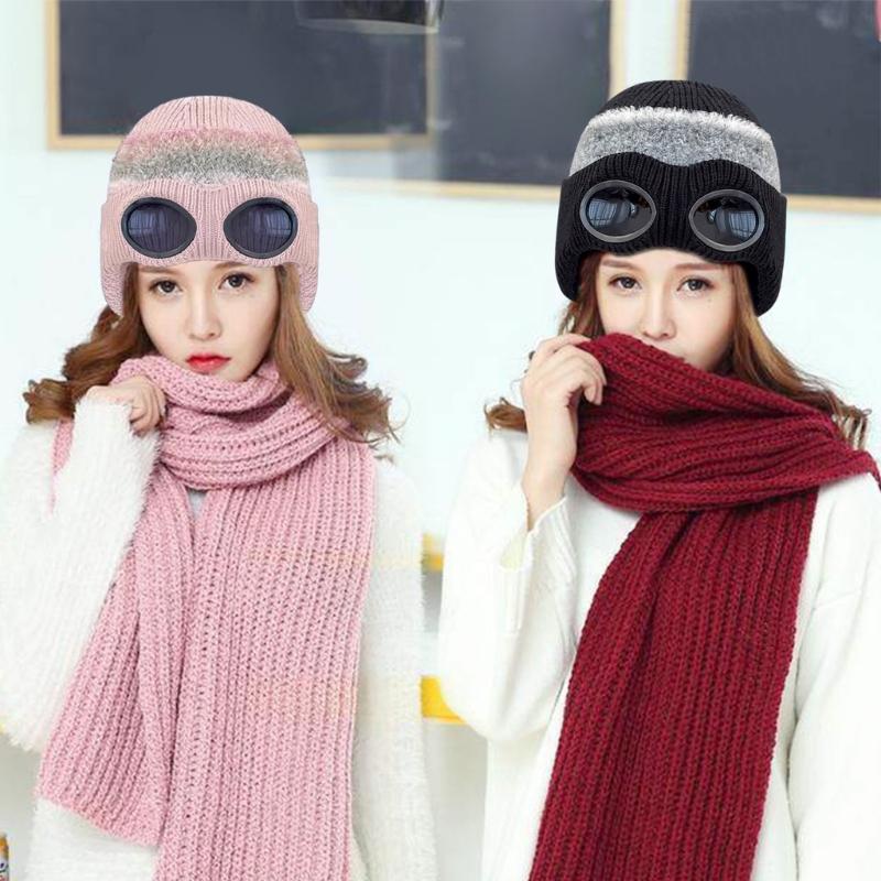 Pilot Sunglasses Knitted Hat Stylish Warm Soft Comfortable Hat Fashion Hat for Winter Warmth and Fashionable