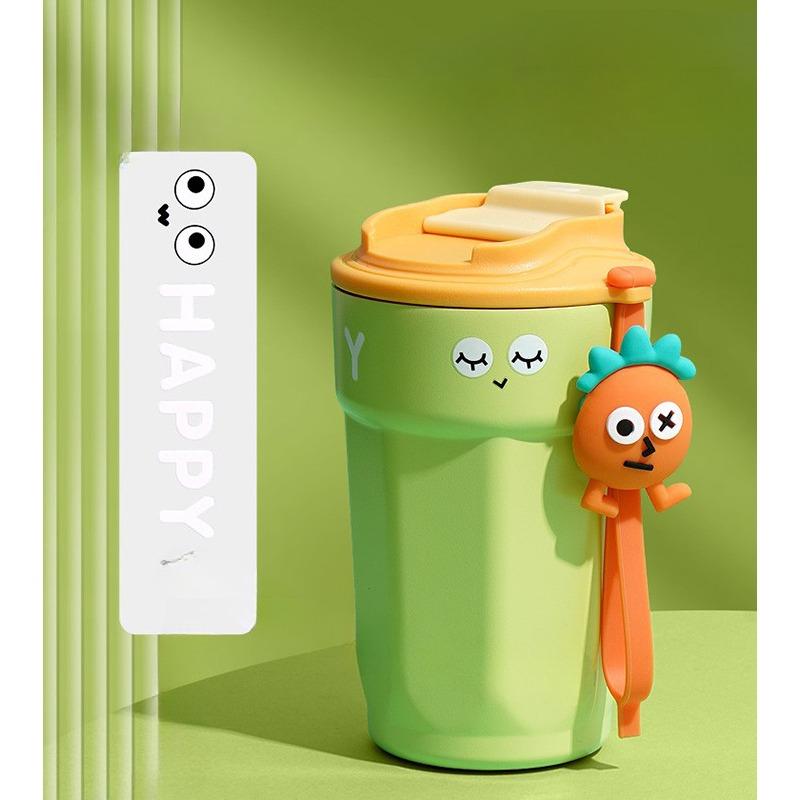 

Чашка-термос из нержавеющей стали 316 для девочек, портативная чашка для колы, сопутствующая чашка для мужчин, чашка-термос для кофе. 450ML