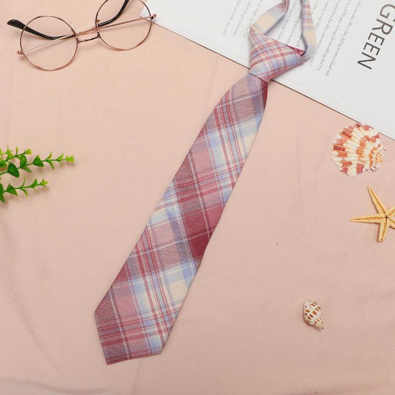 Japanese Plaid Black Bow Tie Collar Rope Women'S Necktie College Wind Streamer Jk Bow Shirt Ins Sailor Suit