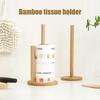 Wooden Standing Paper Towel Holder Kitchen Wooden Roll Bathroom Tissue Vertical Stand Kitchen Toilet Towel Storage Rack