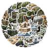 50 Cartoon Military Equipment Graffiti Stickers Mobile Phone Computer Waterproof Decorative Stickers Creative Stationery Stickers
