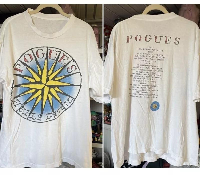 The Pogues Band 2 Side Basic Style Concert Tour Unisex T shirt Classic S-5XL Unisex T-Shirt S