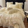 Lace Bedding Set Four-piece French Skin-friendly Breathable Bed Sheet Quilt Cover Pillowcase
