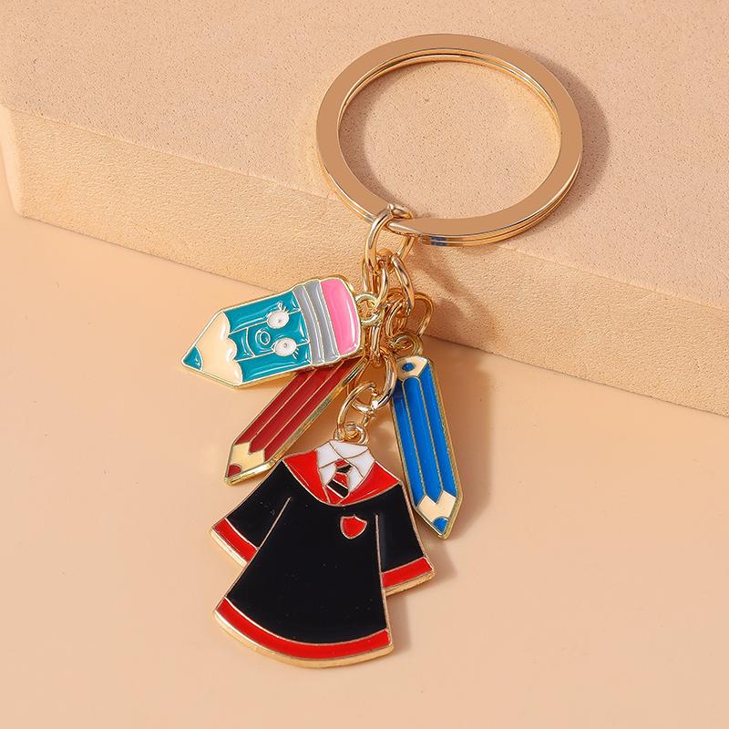 Creative Academic Dress Keychain Pencil keyring for Men Women Handbag Pendant DIY Graduation Ceremony Jewelry Gift