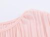 2026 Spring Women's European Style Pink Chiffon Long Dress with Short Sleeves