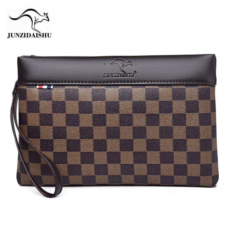 

2024 Trendy Men s Handheld Clutch Bag - Fashionable Casual Envelope Handbag темно-коричневого