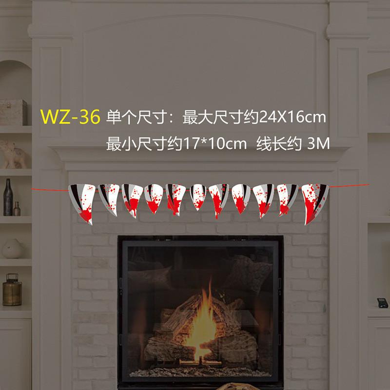 Charming Paper Halloween Pumpkin Ghost Garland For Unique Party Atmosphere Decoration