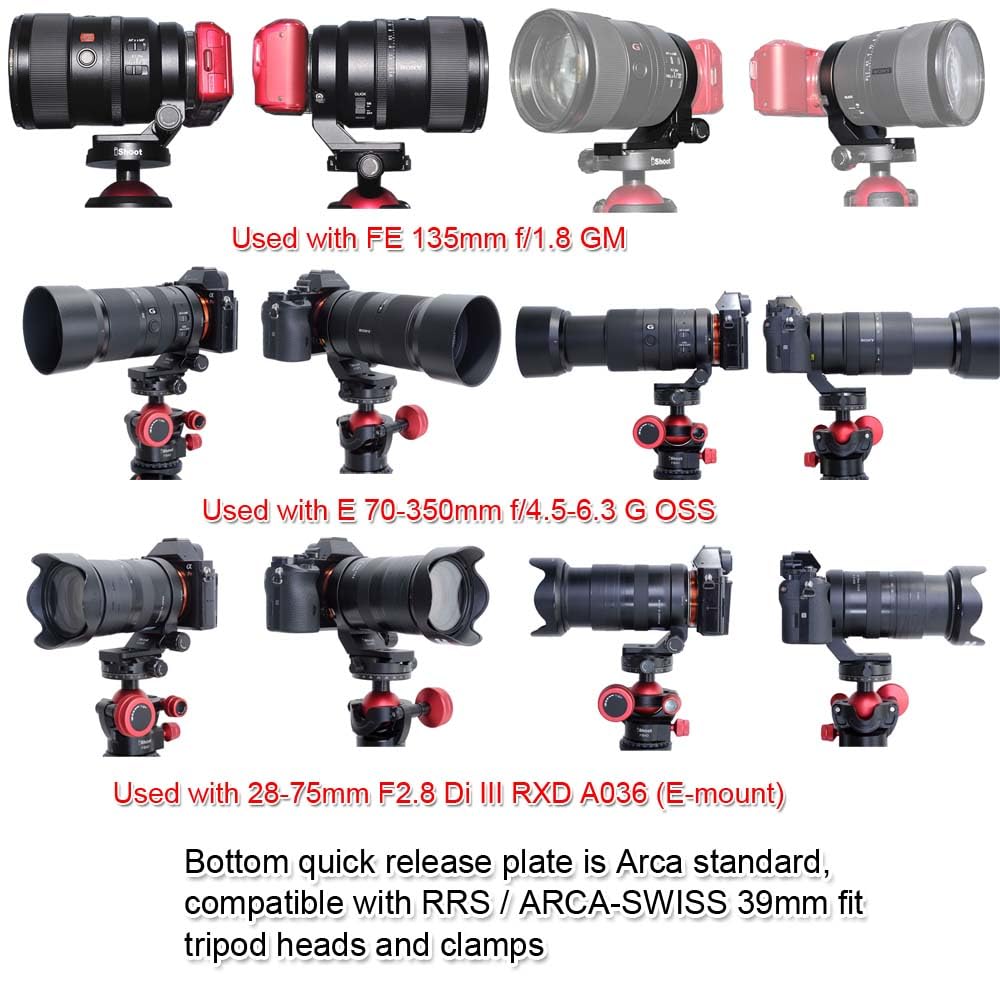 Tripod Mount Tripod Mount Lens Support Lens Bracket Tripod Compatible with Tamron Di III RXD Di III RXD Di III VXD A056 ARCA Ball Head Clamp