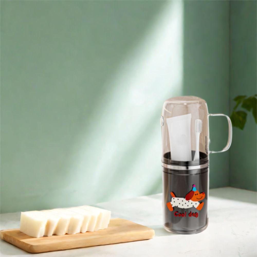 Transparent Toothbrush Storage Box Plastic Mouthwash Cup Dental Cup Tooth Cup  Camping