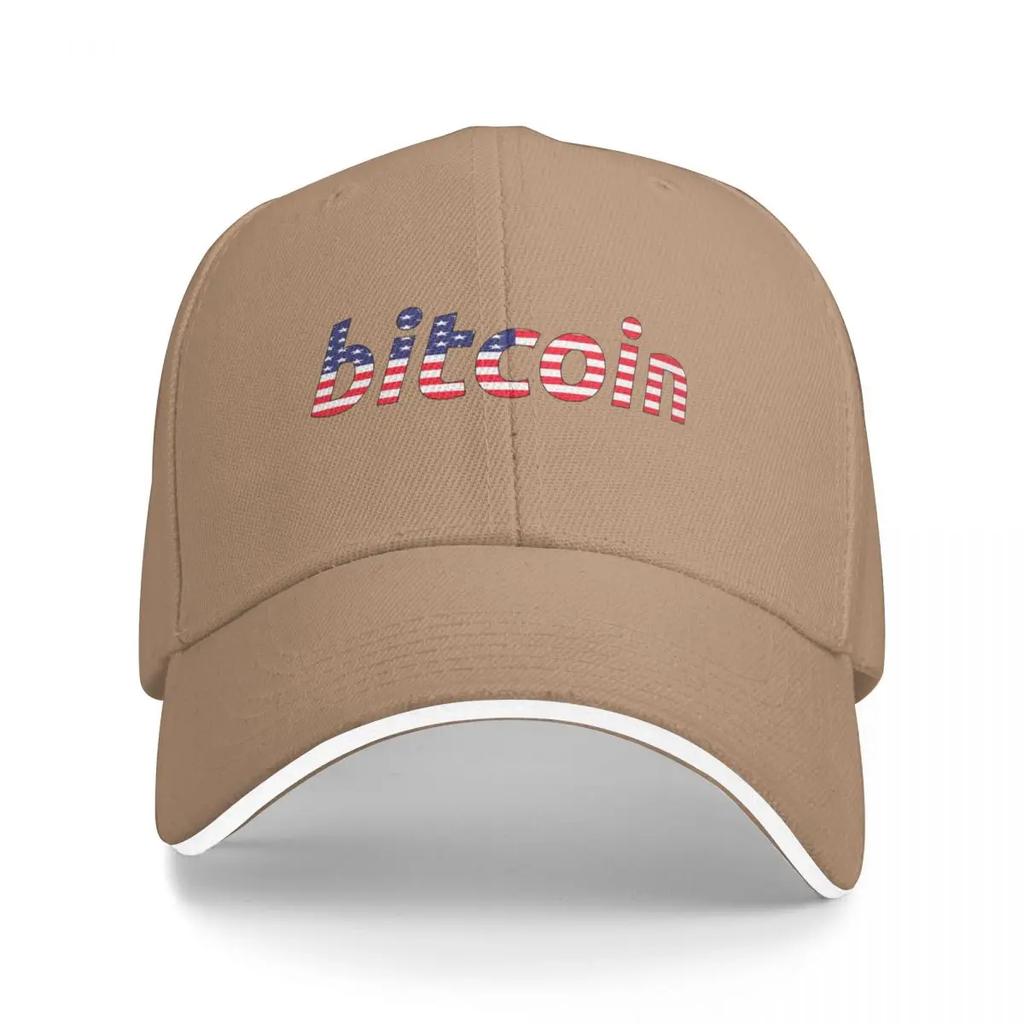Bitcoin typography United States of America Baseball Cap golf hat genuine Military  Man Ladies Mens
