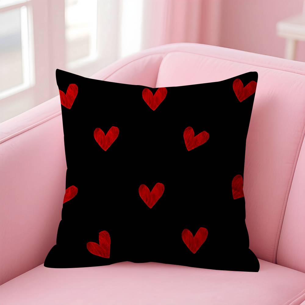 Love Heart Pattern Cushion Cover Car Throw Pillow Case For Sofa Car Christmas Gift 40x40cm 45x45cm
