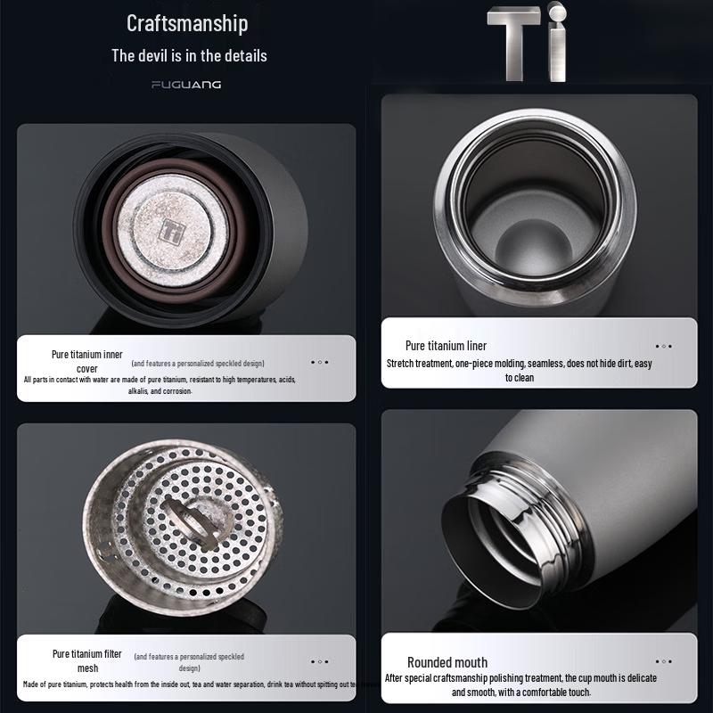 Fuguang Pure Titanium Insulated Water Bottle